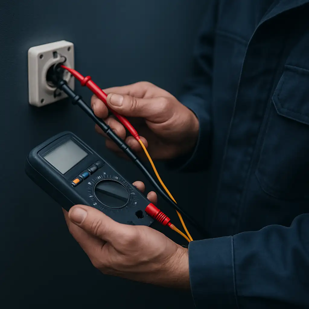 A multimeter probing a circuit